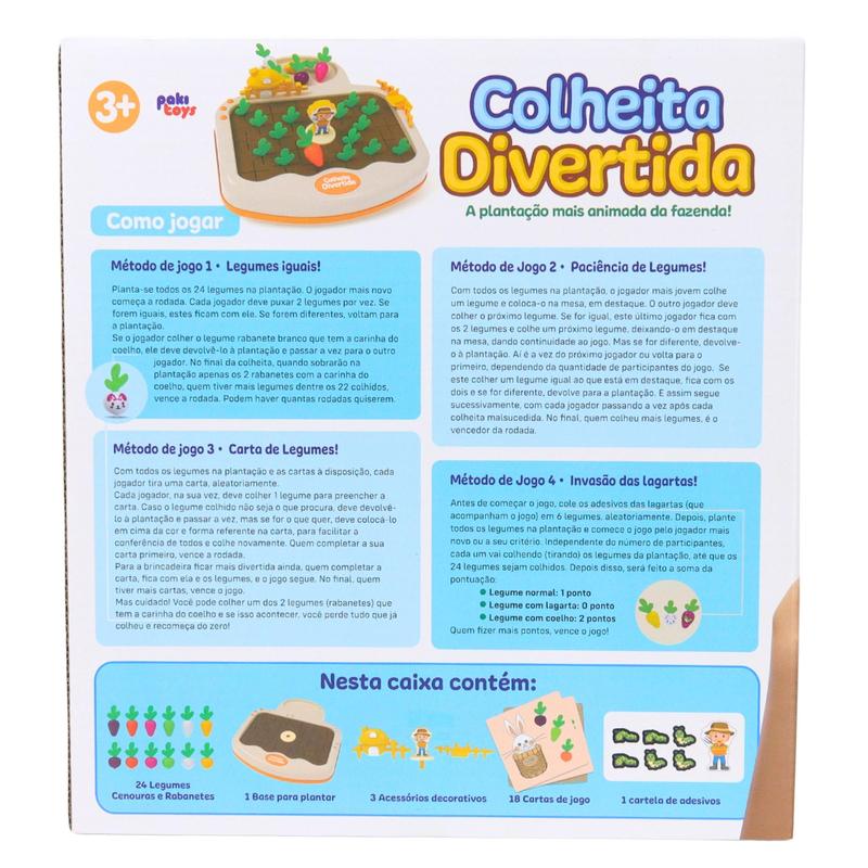 Jogo Da Memória Colheita Divertida 4098 - Paki Toys - pakitoys
